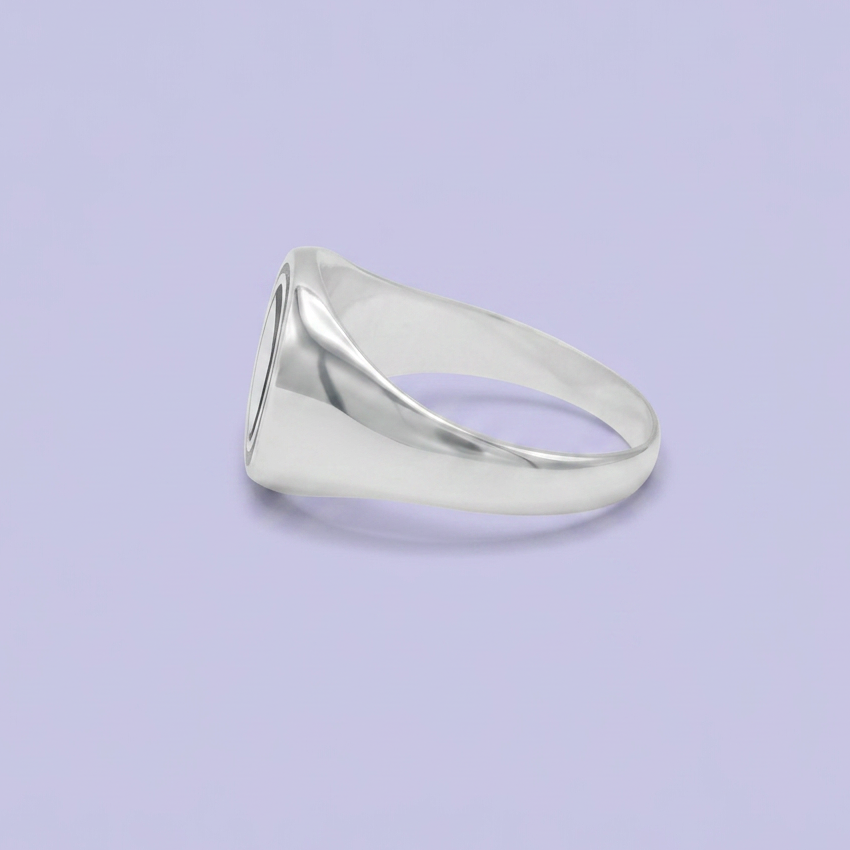 Anillo de Plata .925 Diseño Doble Circulo negro mod. 2667