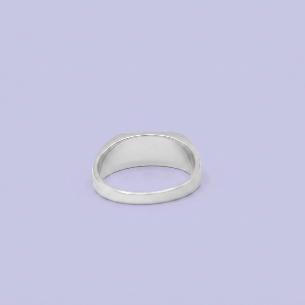 Anillo de Plata .925 Diseño Esmalte Oscuro con Grecas mod. 2668