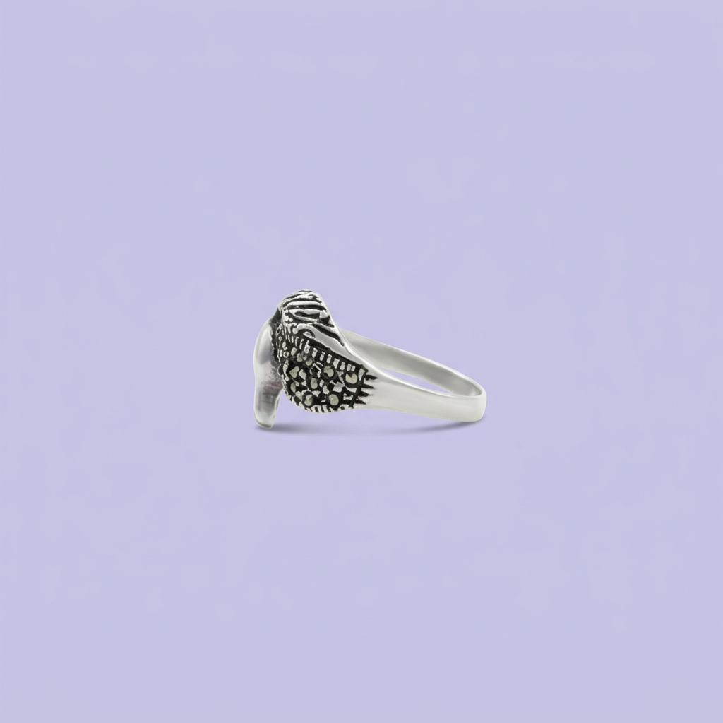 Anillo de Plata .925 Caballo con Marquesita mod. 2241