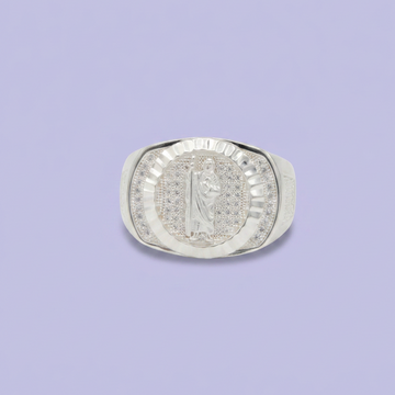 Anillo de Plata .9025 San Judas Tadeo con Zirconia mod. 2658