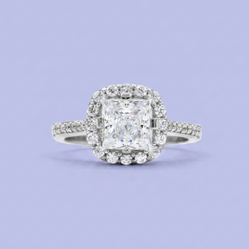 Anillo Solitario de Plata .925 Arreglo de Zirconias mod. 2418