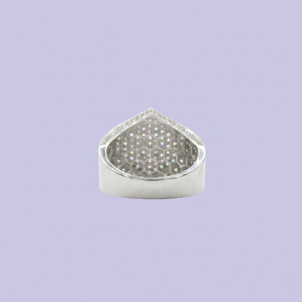 Anillo de Plata .925 Hexágono con Zirconias mod. 2357