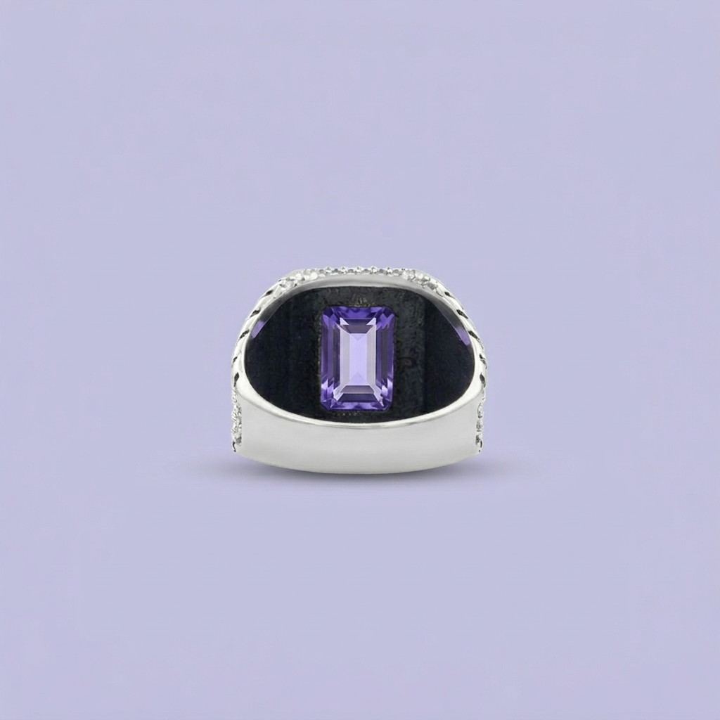 Anillo de Plata .925 Zirconia Morada mod. 2260