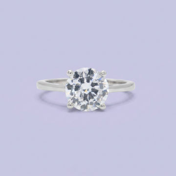 Anillo de Compromiso plata .925 Diseño Clasico con Zirconia mod. 2715
