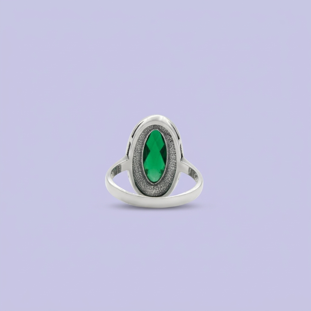 Anillo de Plata .925 Corte Marquesa Decorado con Marquesitas mod. 2257