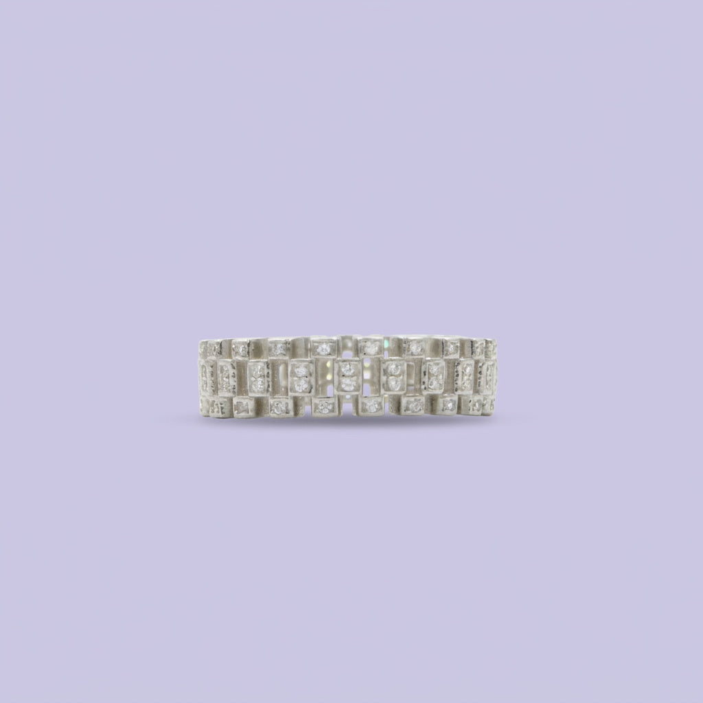 Anillo de Plata .925 Cubos y Zirconias mod. 2359