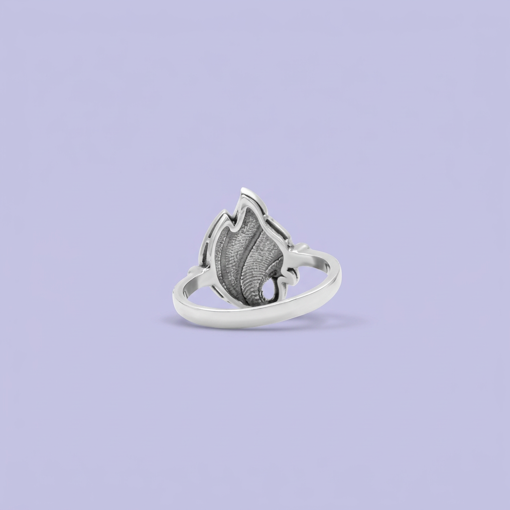 Anillo de Plata .925 Diseño Gota con Ónix mod. 2246
