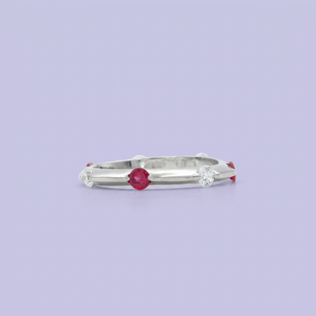 Anillo de Plata .925 Corona con Zirconias mod. 2167