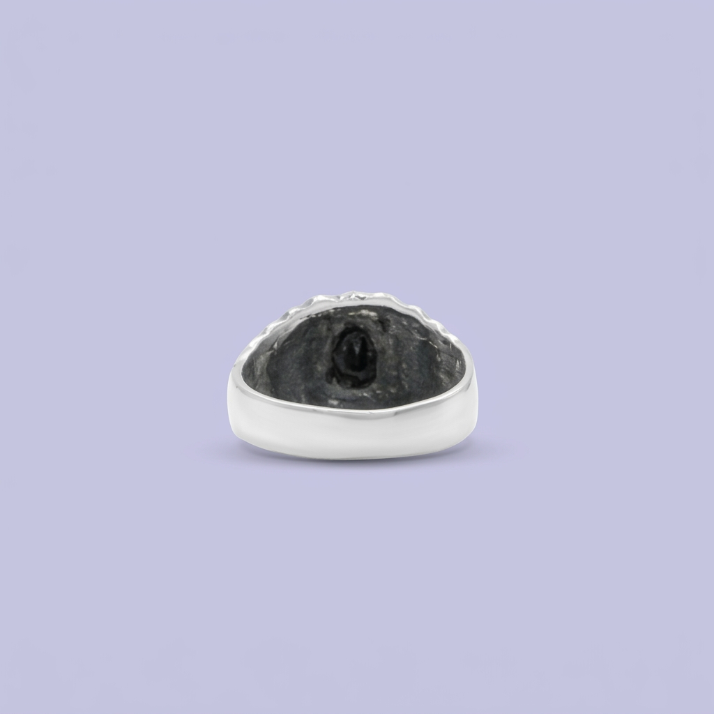 Anillo de Plata .925 Estilo Sello con Ónix mod. 2272