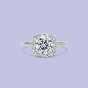 Anillo de Compromiso plata .925 con Zirconia Central Cuadrada mod. 2708