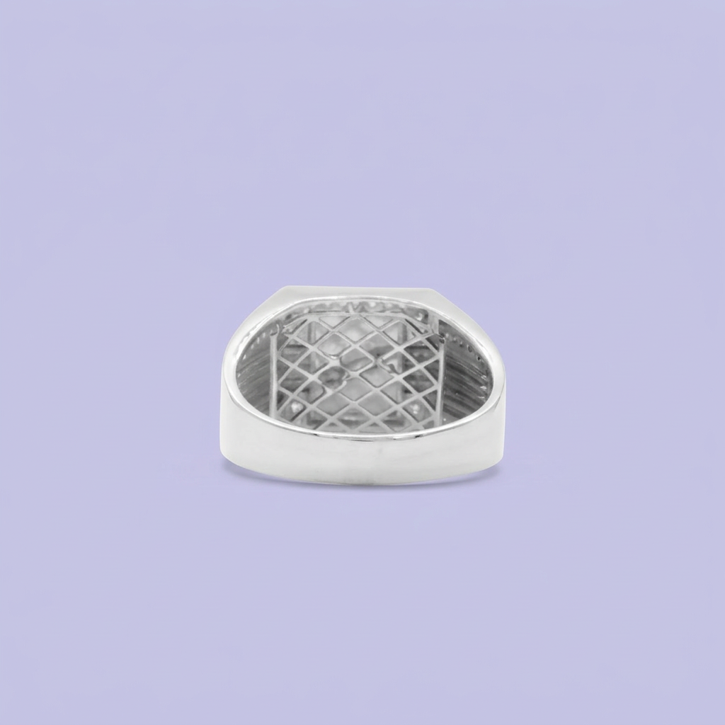 Anillo de Plata .925 Emblema de Dólar con Finas Zirconias mod. 2273