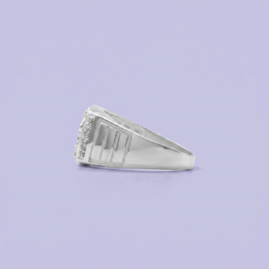 Anillo de Plata .925 San Judas con Zirconias Laterales mod. 2469