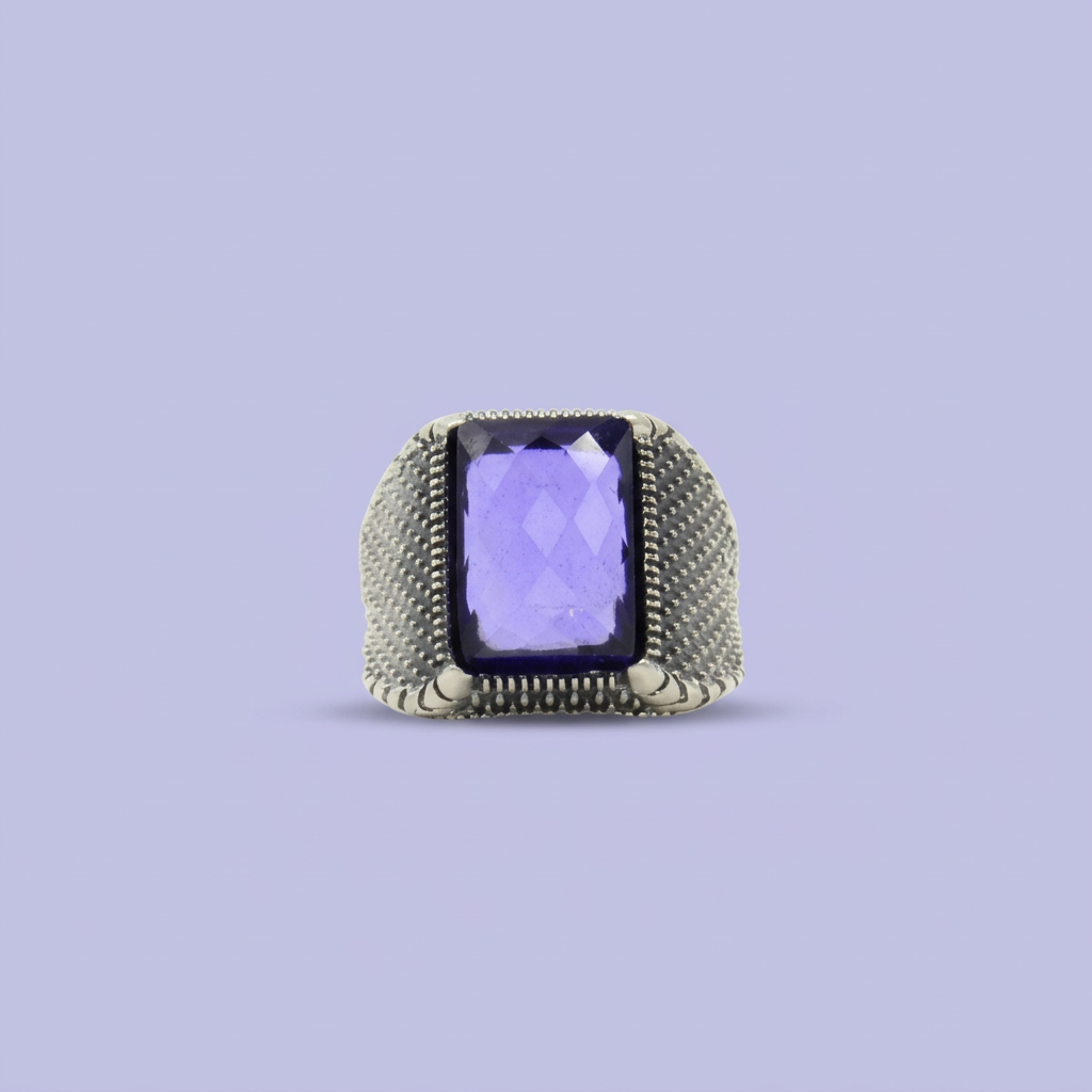 Anillo de Plata .925 Zirconia Morada mod. 2260