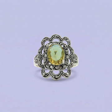 Anillo de Plata .925 Diseño Floral con Sultanita mod. 2244