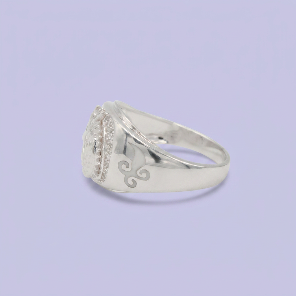 Anillo de Plata .925 Dragón con Incrustación de Zirconias mod. 2664