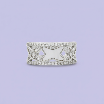 Anillo de Plata .925 Diseño Mariposa Calada con Zirconias mod. 2159