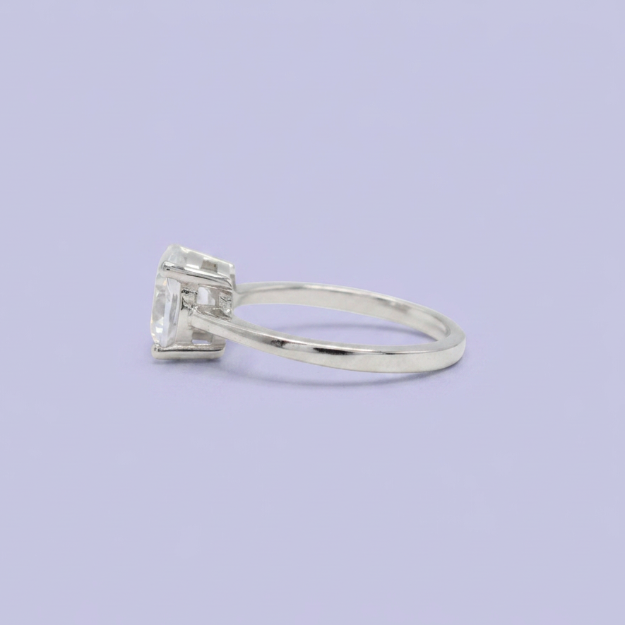 Anillo de Compromiso plata .925 Diseño Clasico con Zirconia mod. 2715