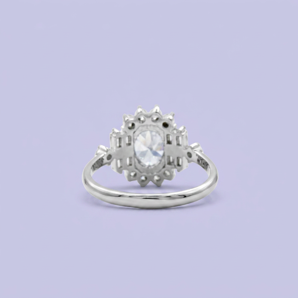 Coordinado de Plata .925 Flores de Zirconias Translucidas mod. 2475