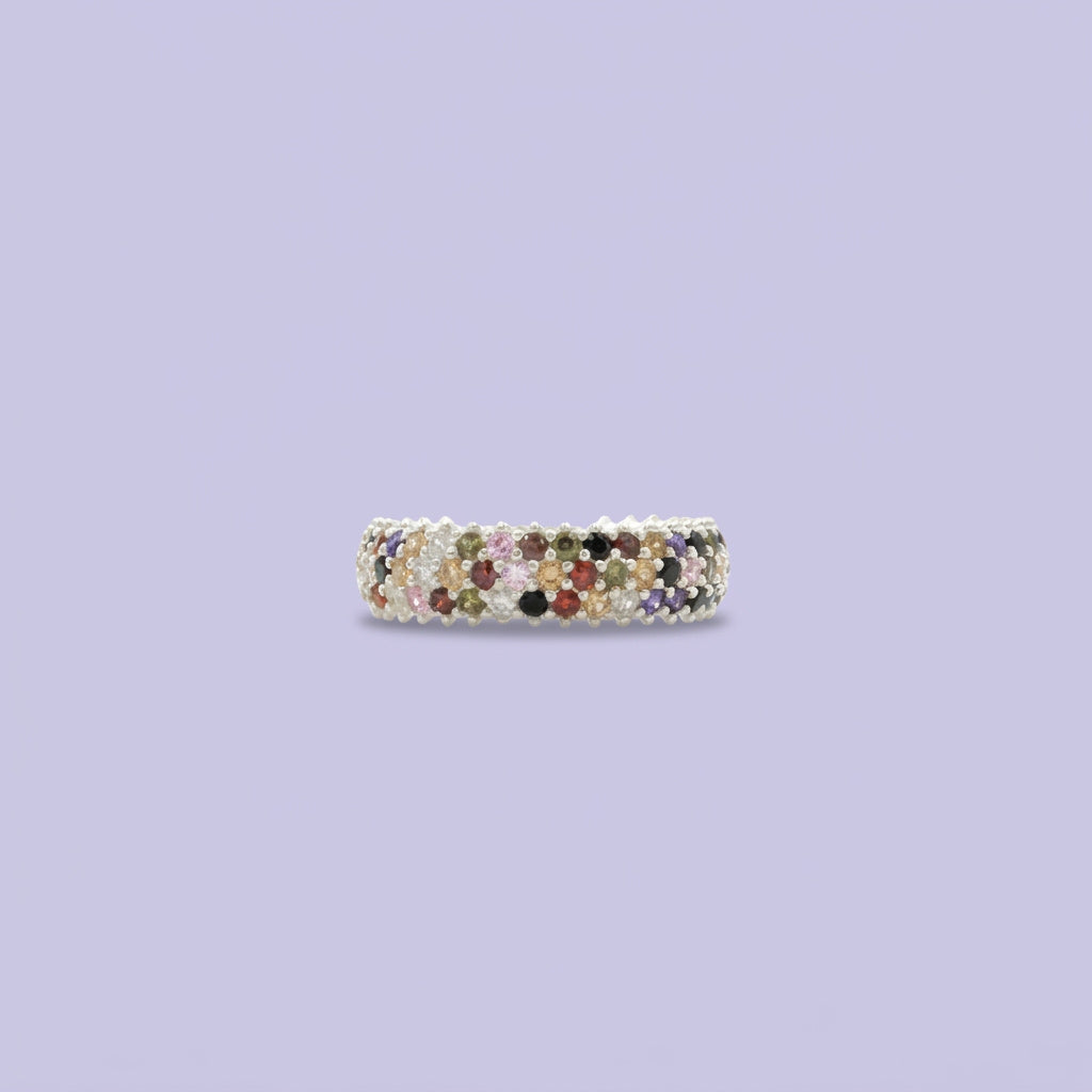 Anillo de Plata .925 Pavé Multicolor mod. 2364
