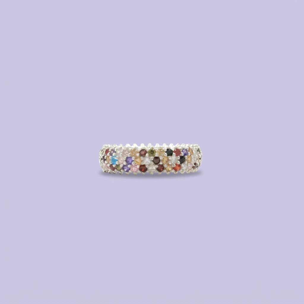 Anillo de Plata .925 Pavé Multicolor mod. 2364