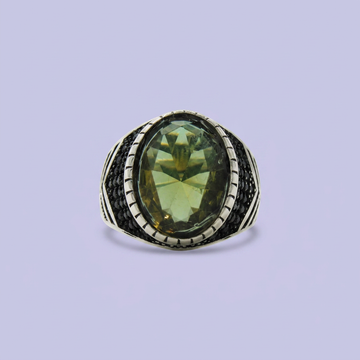 Anillo de Plata .925 con Sultanita y Acabados Negros mod. 2471