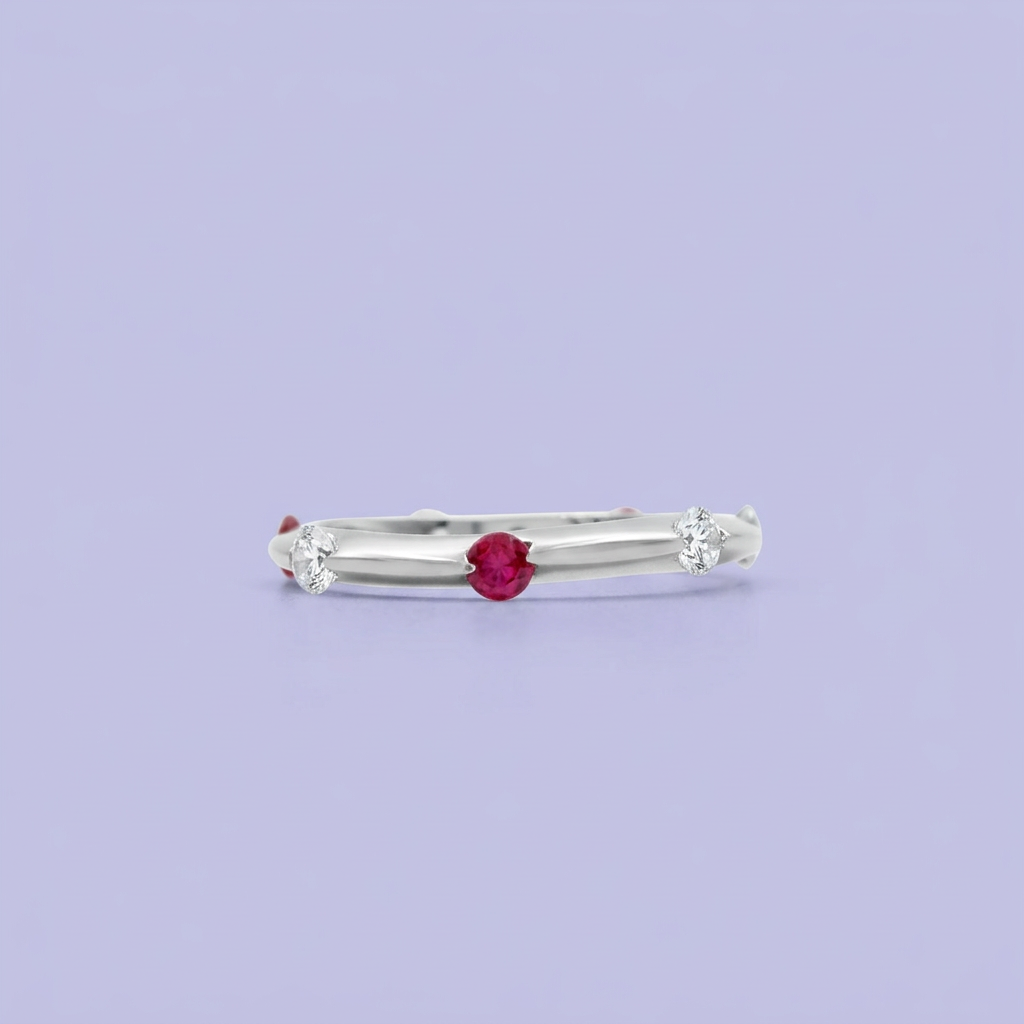 Anillo de Plata .925 Corona con Zirconias mod. 2167