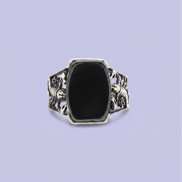 Anillo de Plata .925 Diseño Especial con Alacrán y Onix mod. 2844