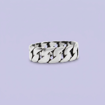 Anillo de Plata .925 Diseño Estilo Barbado Brillante mod. 2851