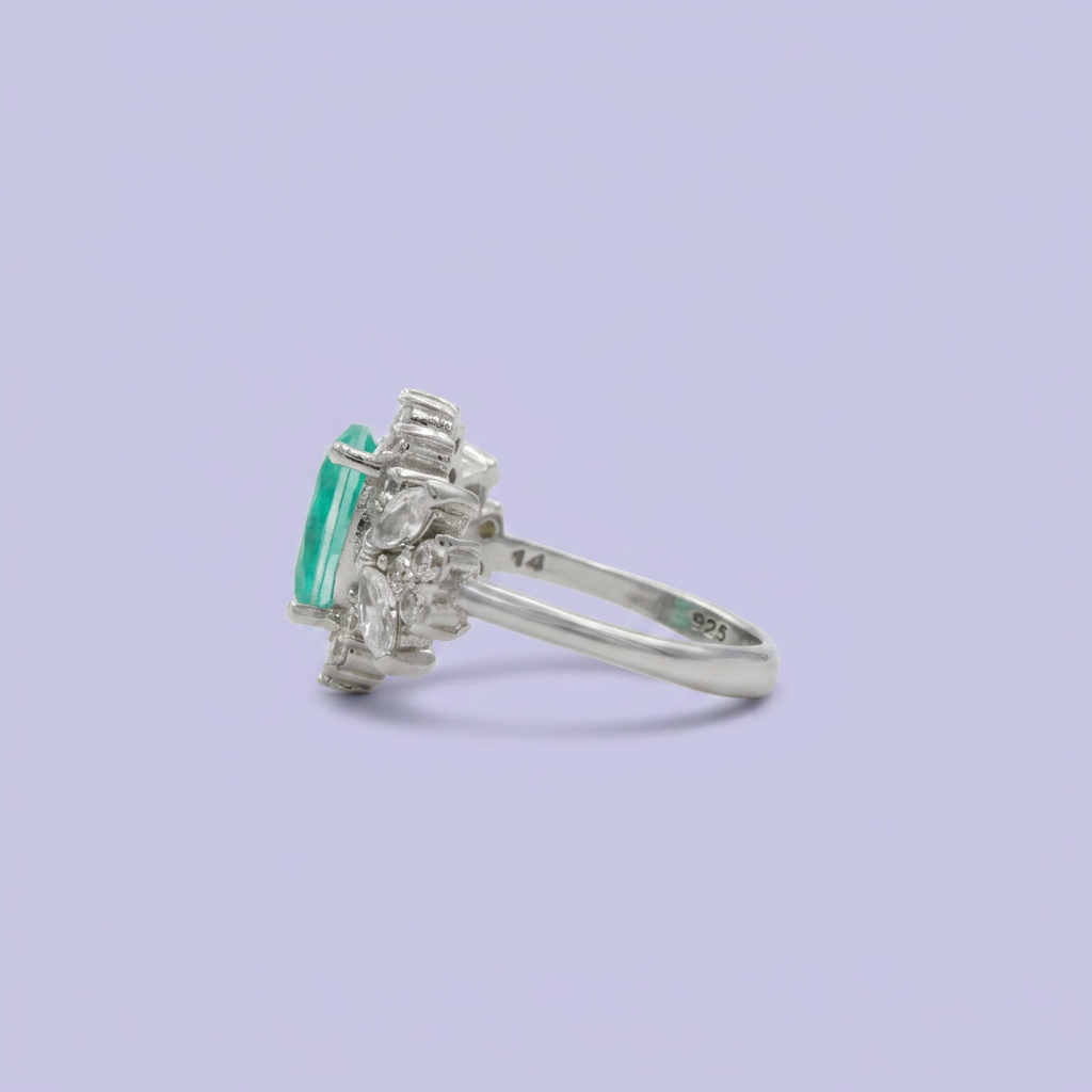 Coordinado de Plata .925 Elegante Turquesa mod. 2765