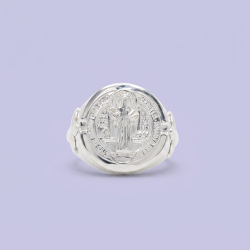 Anillo de Plata .925 con Imagen de San Benito mod. 2577