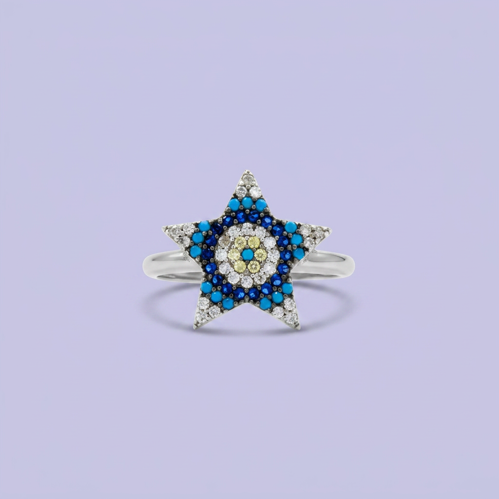 Coordinado de Plata .925 Estrellas y Mar mod. 2767