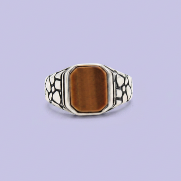 Anillo de Plata .925 Estilo Barroco con Piedra Ojo de Gato mod. 2842