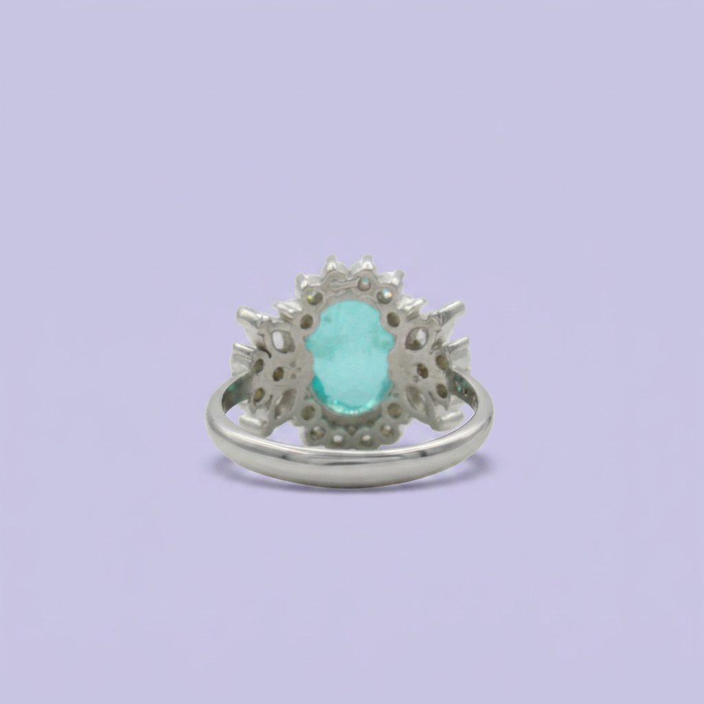 Coordinado de Plata .925 Elegante Turquesa mod. 2765