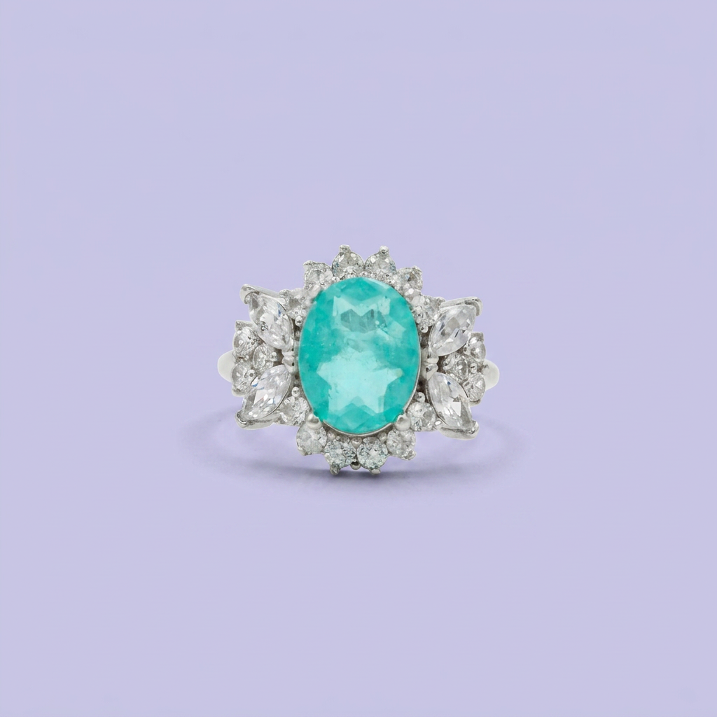 Coordinado de Plata .925 Elegante Turquesa mod. 2765