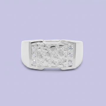 Anillo de Plata .925 con Diseño Barroco Detallado con Zirconias mod. 2578