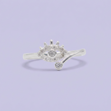 Anillo de Plata .925 Ojo Turco Brillante Detallado con Zirconias mod. 2896
