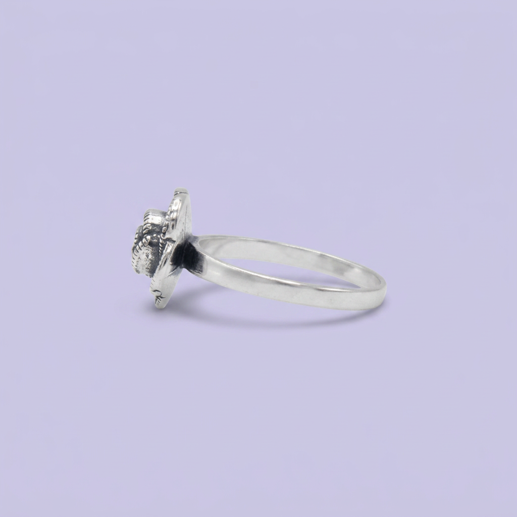 Anillo de Plata .925 Rosa Incrustada de Marquesitas mod. 3154