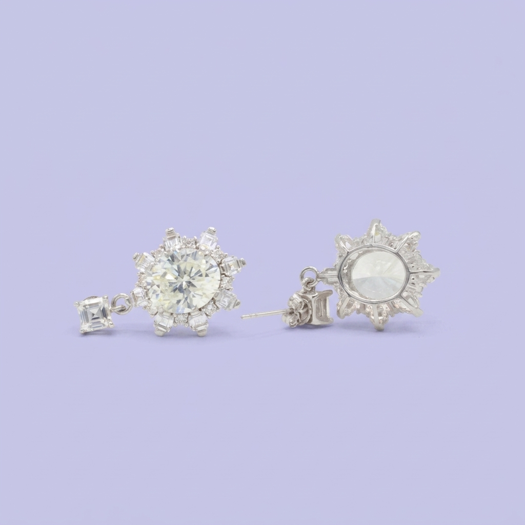 Coordinado de Plata .925 Elegante de Zirconias Blancas mod. 3210