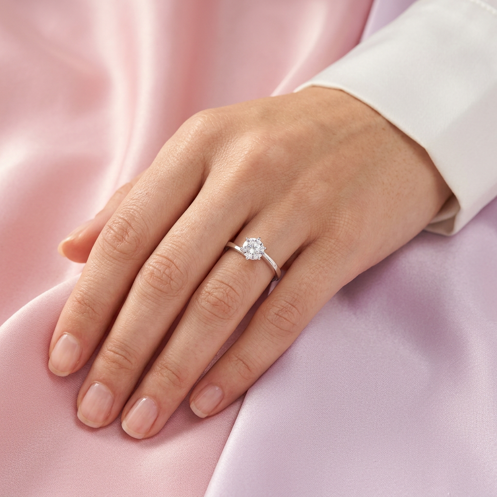 Anillo de Compromiso plata .925 Diseño Elegante cruzado con Zircinia mod. 2709