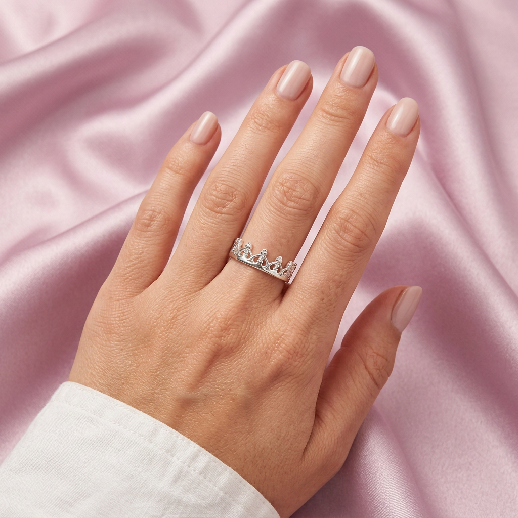 Anillo de Plata .925 Corona Especial con Zirconias Finas mod. 2569