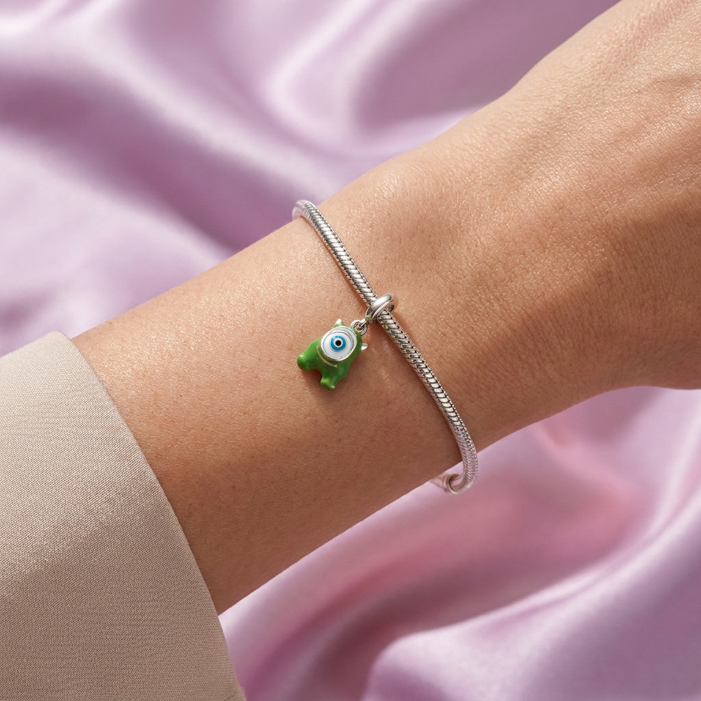Dije de Plata .925 Estilo Charm Monstruo Verde mod. 2332