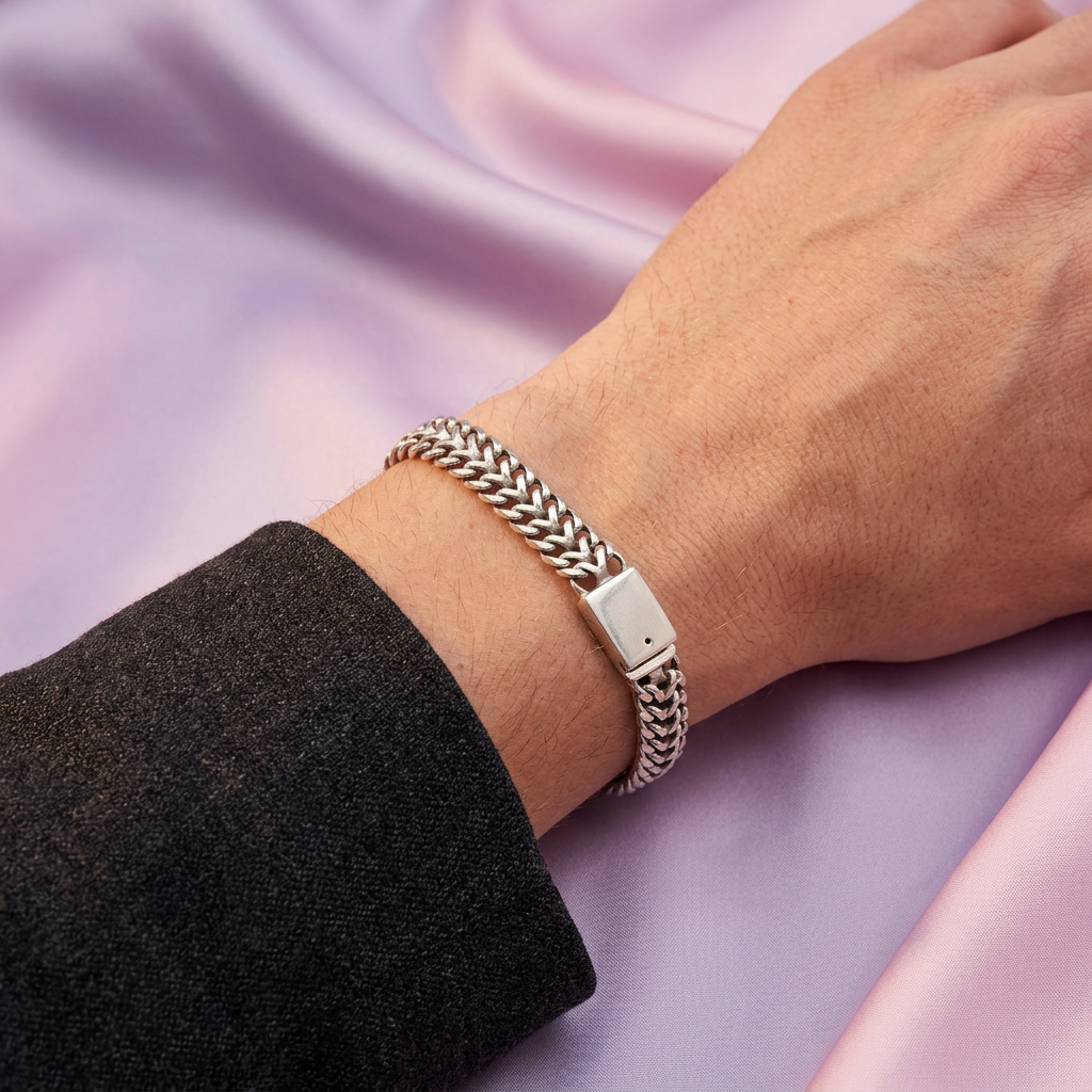 Pulsera de Plata .925 Tejido Petatillo Especial mod. 2455