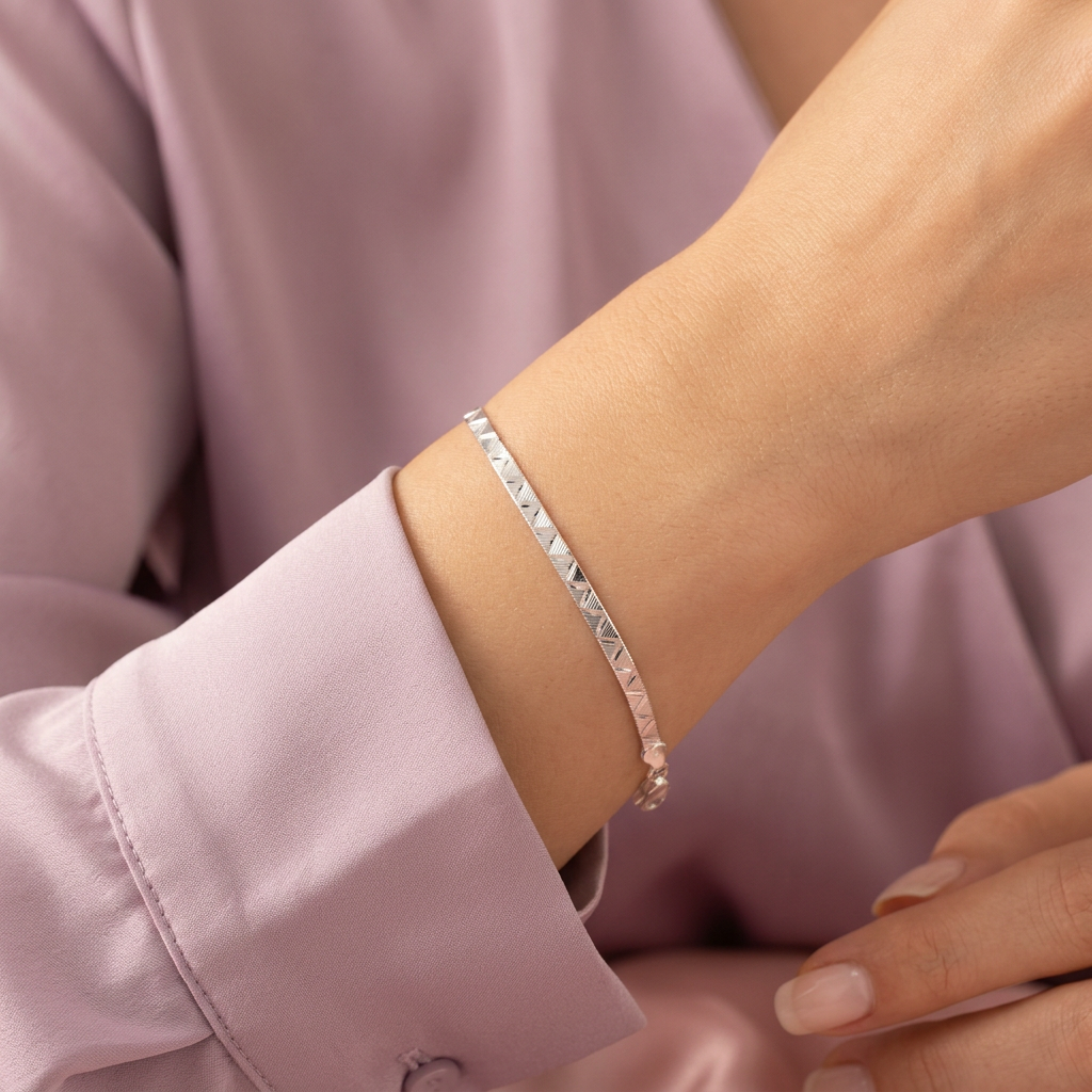 Pulsera de Plata .925 Triángulos Brillantes mod. 2815