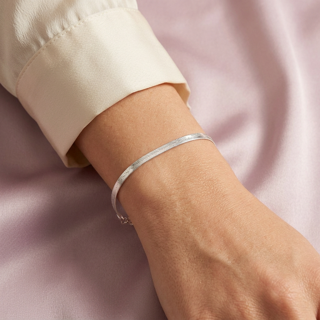 Pulsera de Plata .925 Diseño Tipo Serpiente con Flechas mod. 2818