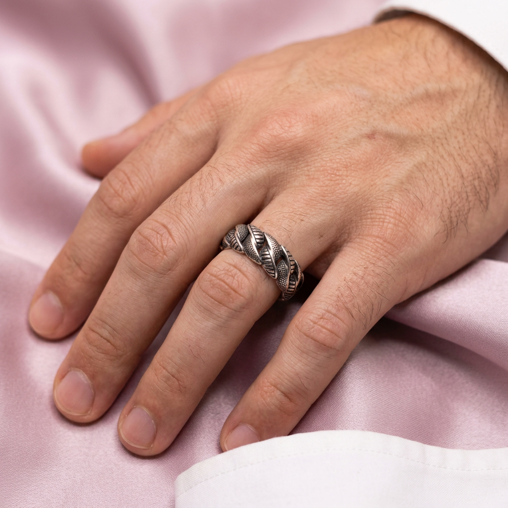 Anillo de Plata .925 Diseño Escamas de Dragón mod. 2847