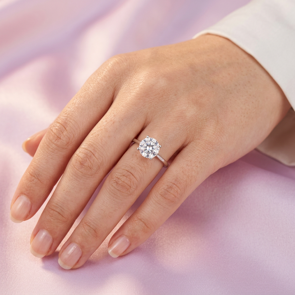 Anillo de Compromiso plata .925 Diseño Clasico con Zirconia mod. 2715