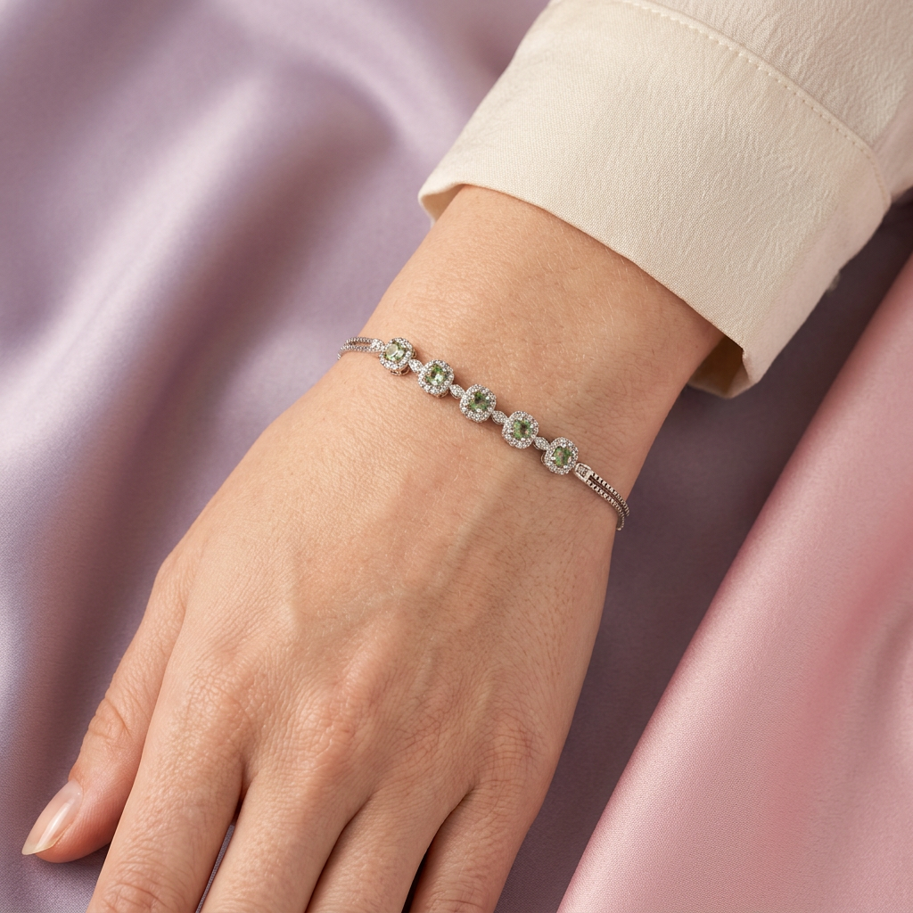 Pulsera de Plata .925 Finas Sultanitas y Zirconias mod. 2217