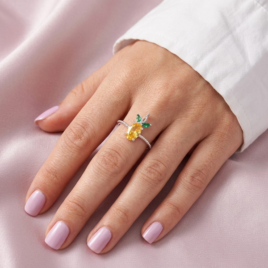 Anillo de Plata .925 Piña Tropical  mod. 2803