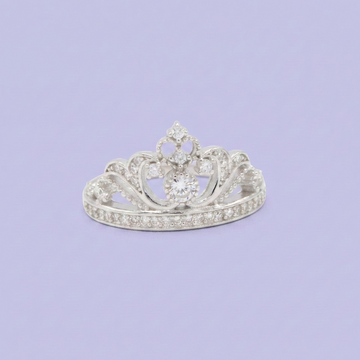 Anillo de Plata .925 Corona Elegante con Centro de Zirconia mod. 2918