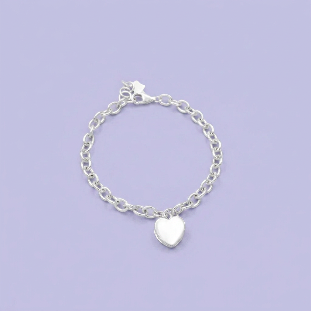 Pulsera de Plata .925 Corazón Doble Brillante con Zirconia mod. 2737